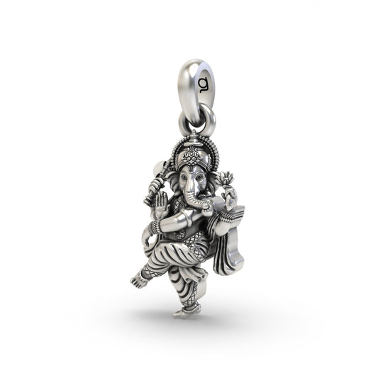 Dancing Ganesha Pendant | 925 Sterling Silver