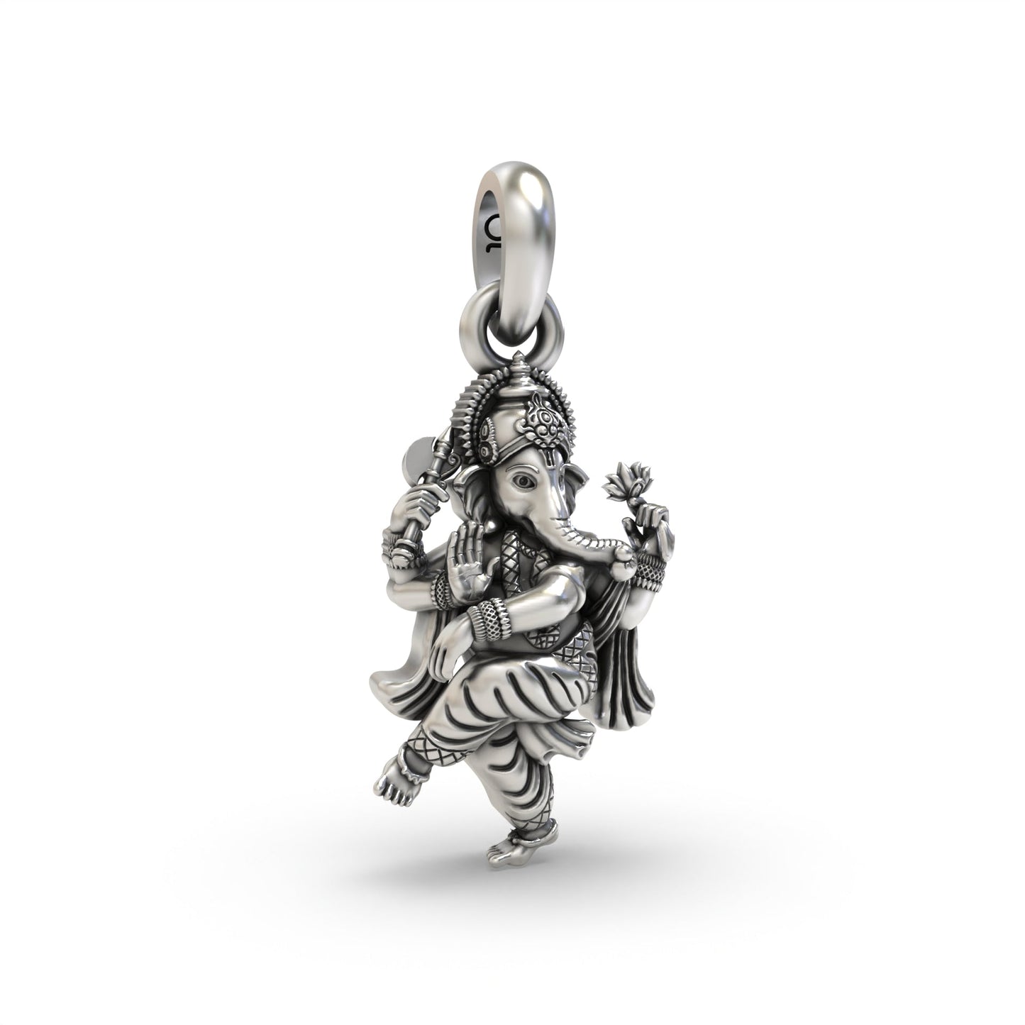 Dancing Ganesha Pendant | 925 Sterling Silver