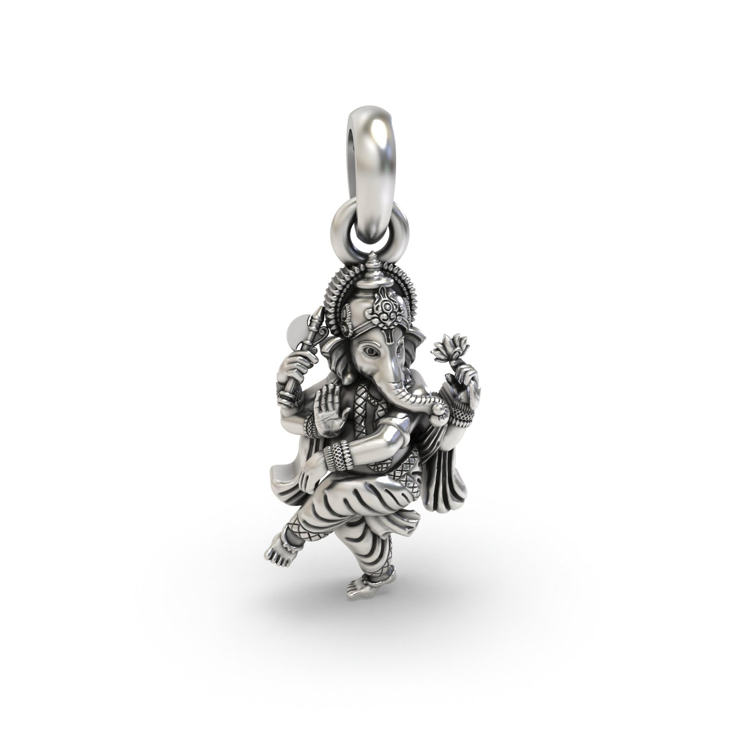 Dancing Ganesha Pendant | 925 Sterling Silver