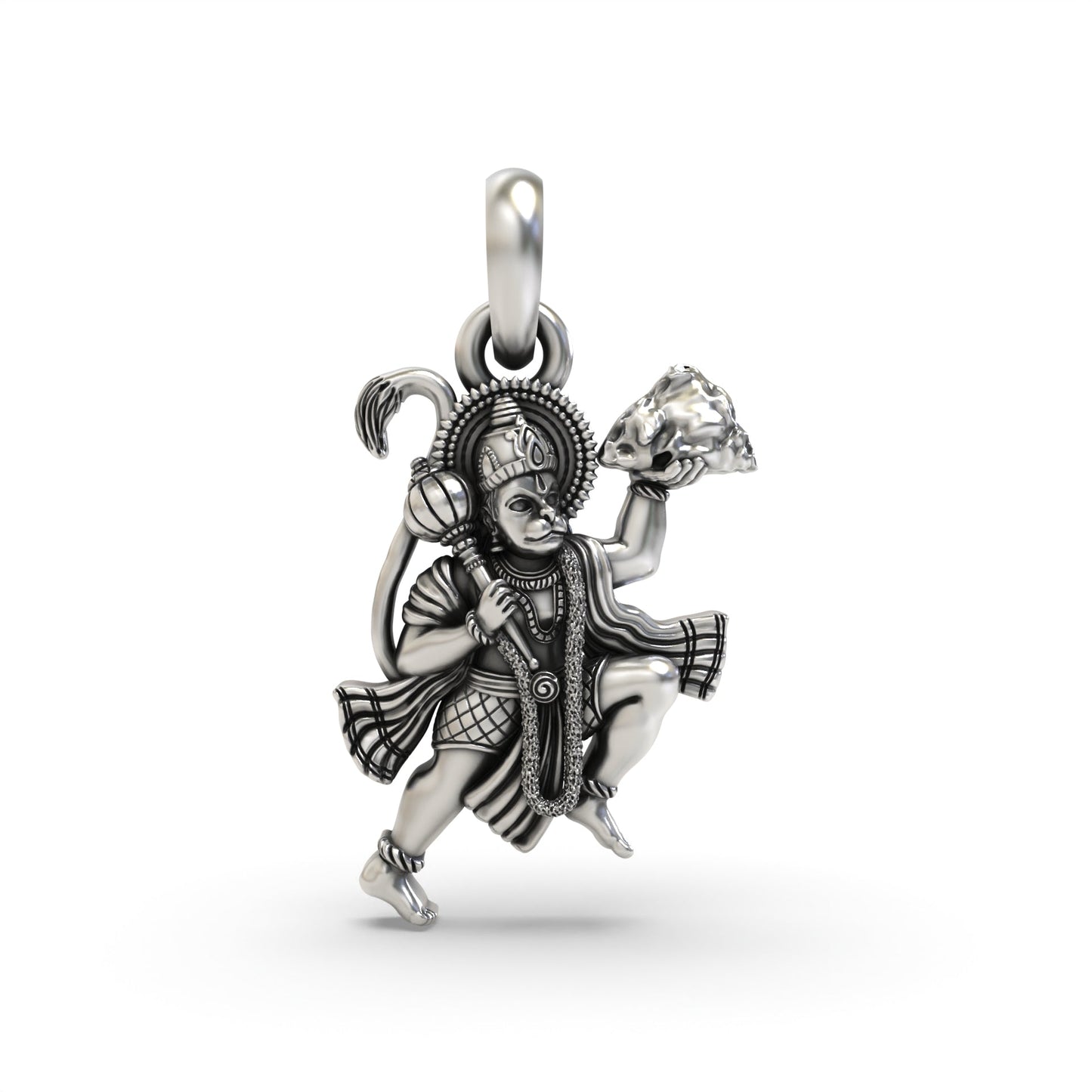 Flying Hanumanji 925 Silver Pendant