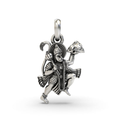Flying Hanumanji 925 Silver Pendant