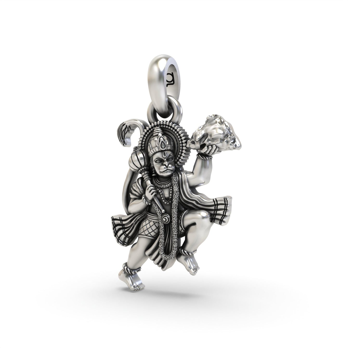 Flying Hanumanji 925 Silver Pendant