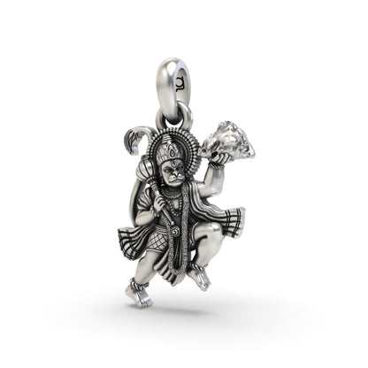 Flying Hanumanji 925 Silver Pendant