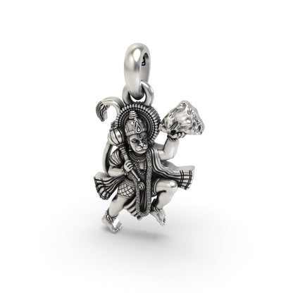Flying Hanumanji 925 Silver Pendant