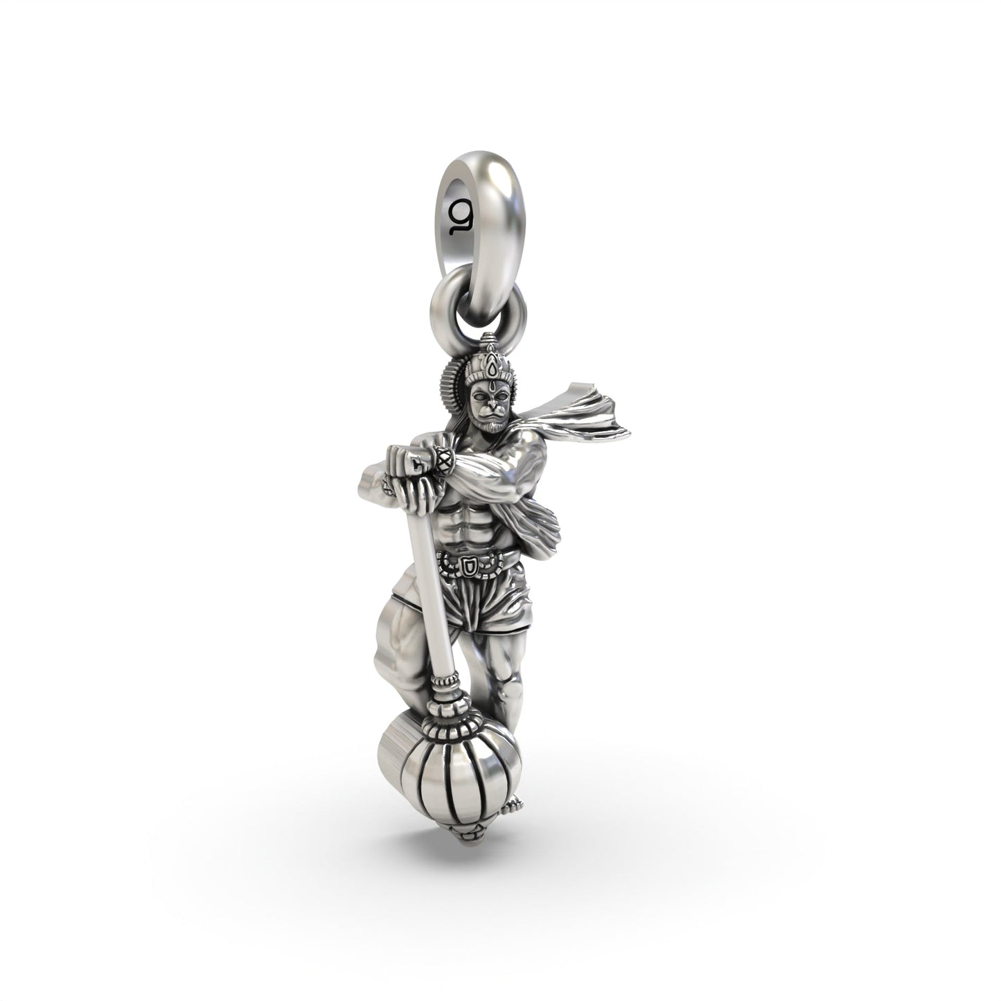 Standing Hanumanji 925 Silver Pendant