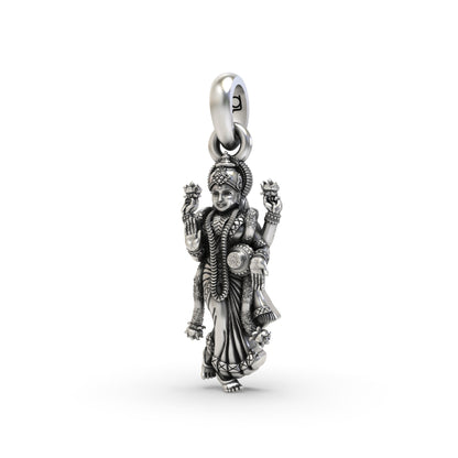 Standing Lakshmi Maa 925 Silver Pendant