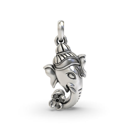 Ganesh Face 925 Silver Pendant