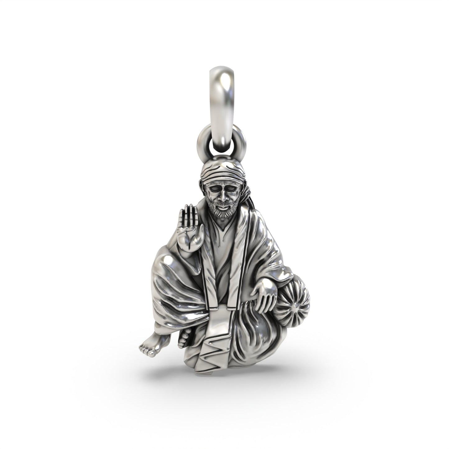 Shirdi Sai Baba 925 Silver Pendant