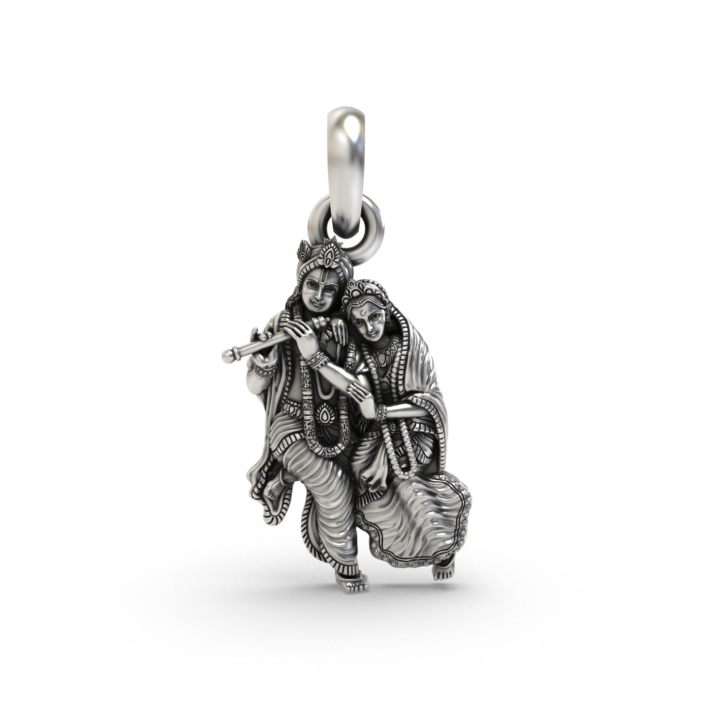Radha Krishna 925 Silver Pendant