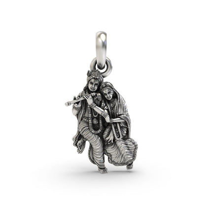 Radha Krishna 925 Silver Pendant