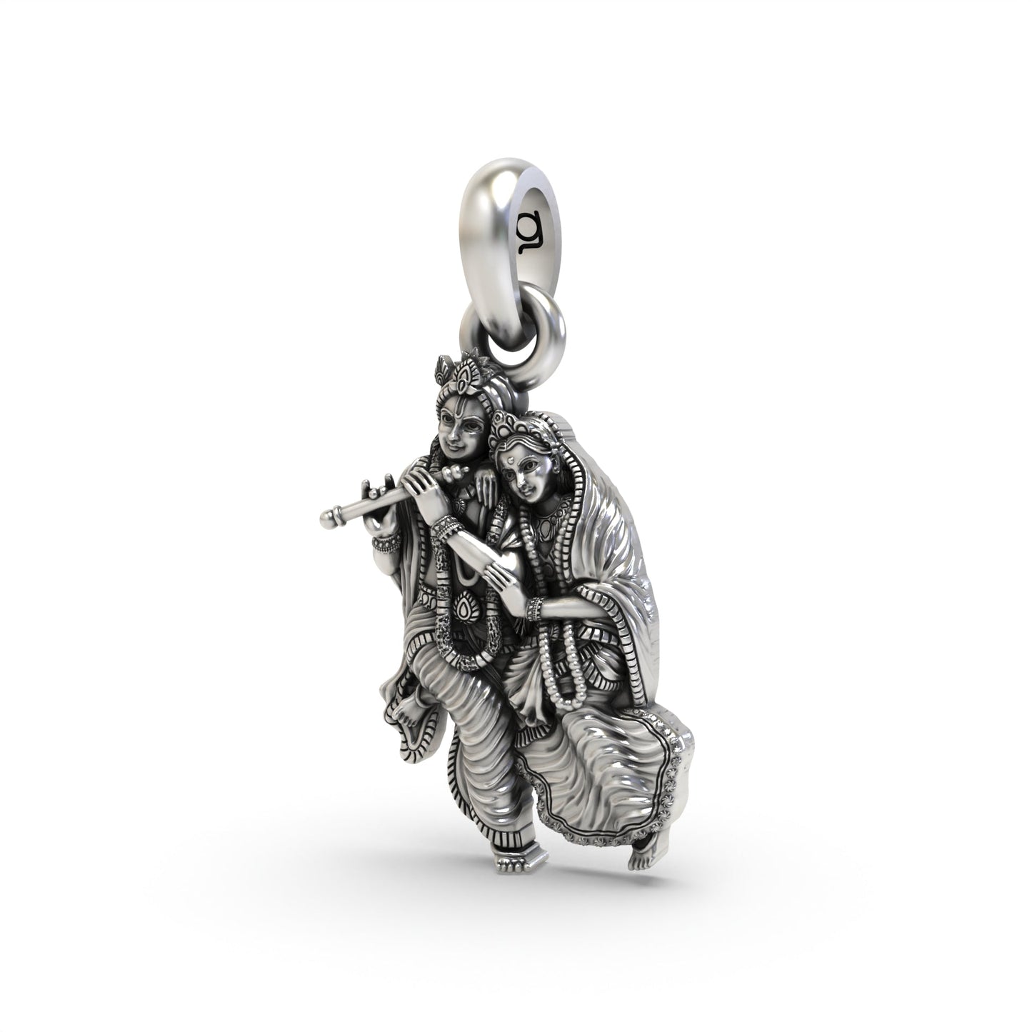 Radha Krishna 925 Silver Pendant