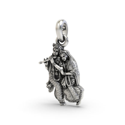 Radha Krishna 925 Silver Pendant
