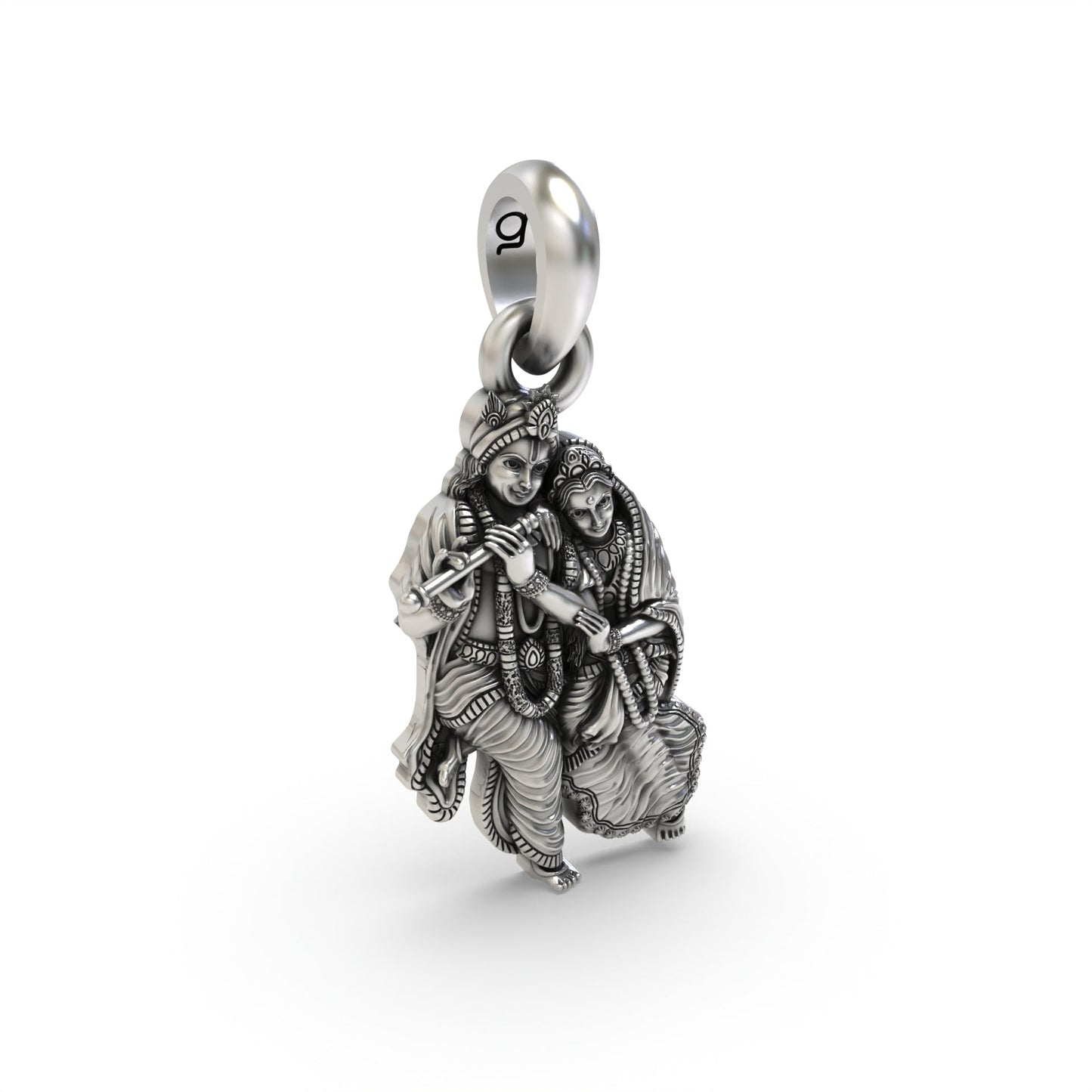 Radha Krishna 925 Silver Pendant