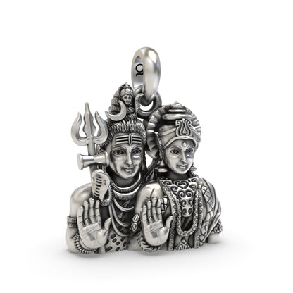 Shiv Parvati 925 Silver Pendant