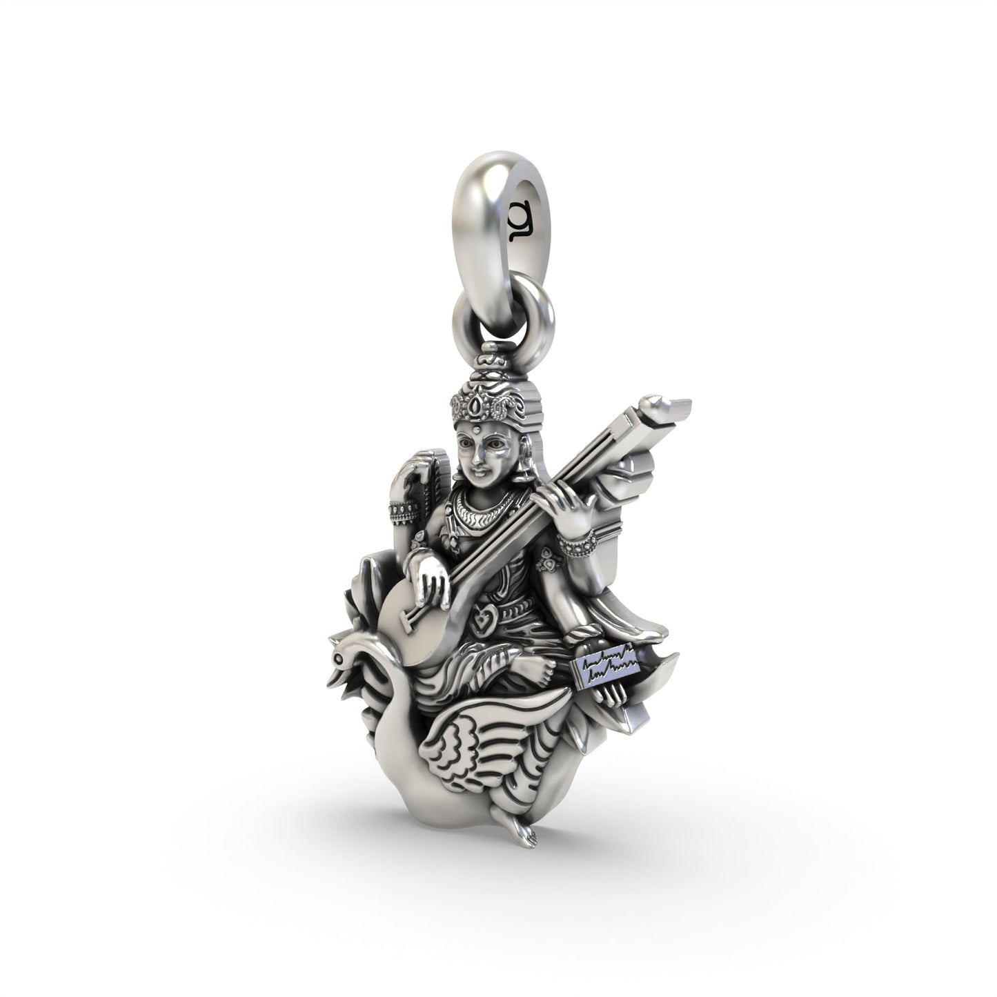Saraswati Maa 925 Silver Pendant