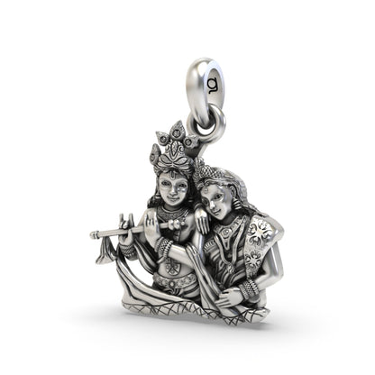 Enchanting Radha Krishna 925 Silver Pendant
