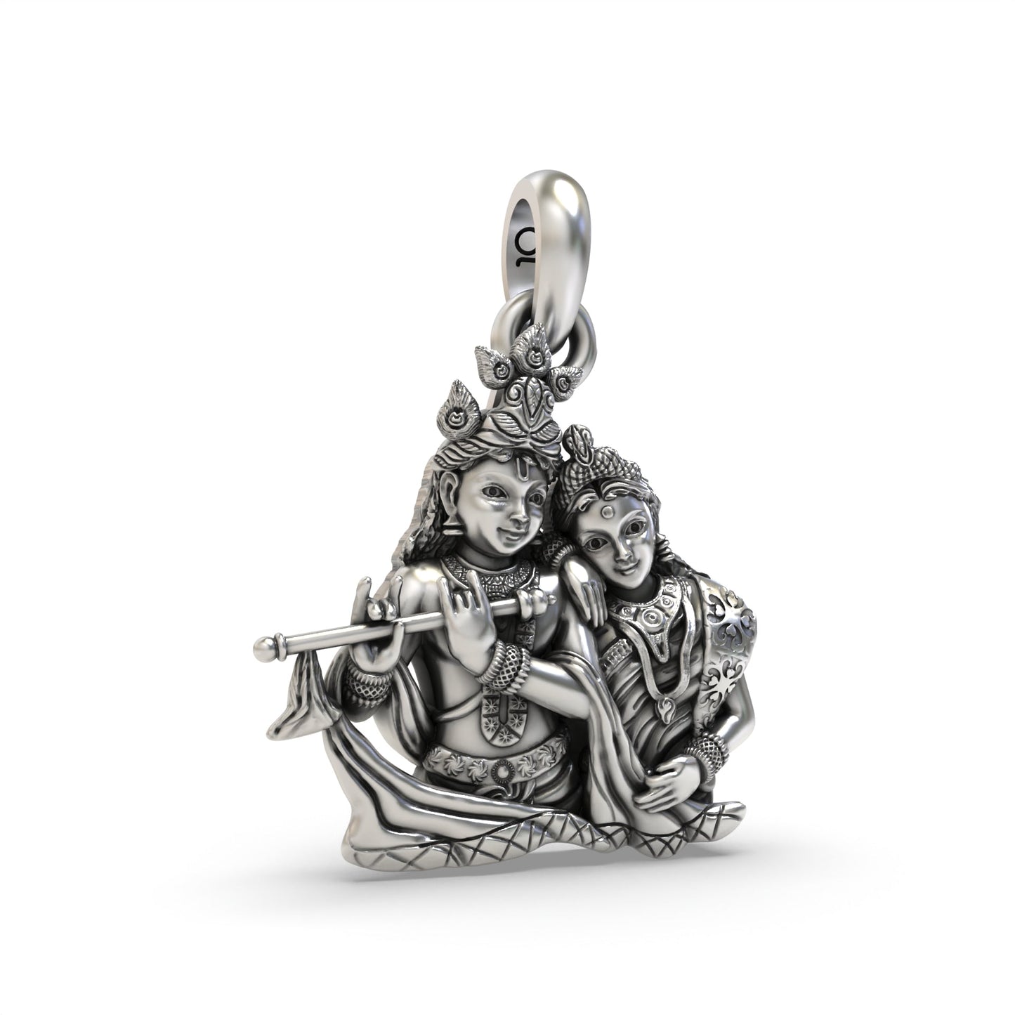 Enchanting Radha Krishna 925 Silver Pendant