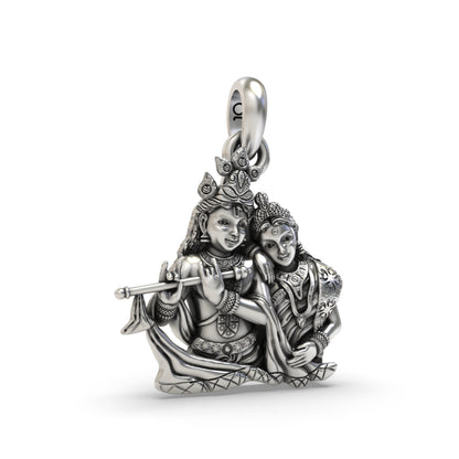 Enchanting Radha Krishna 925 Silver Pendant