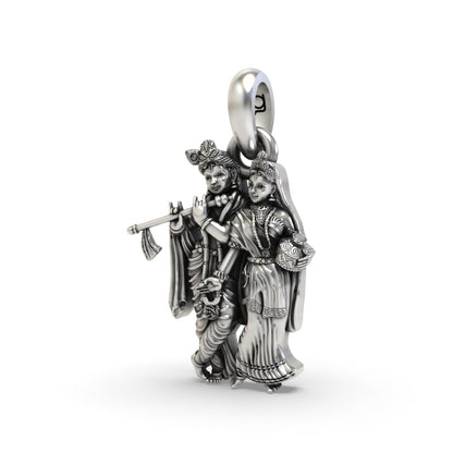 Divine Elegance Radha Krishna 925 Silver Pendant