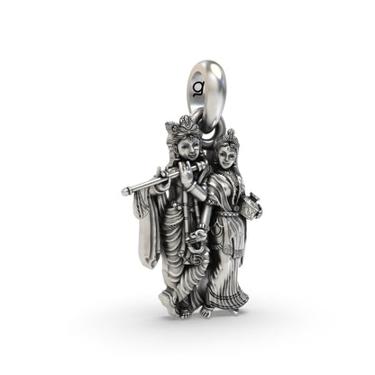 Divine Elegance Radha Krishna 925 Silver Pendant