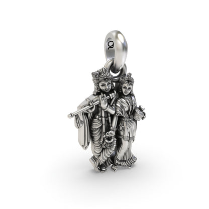 Divine Elegance Radha Krishna 925 Silver Pendant