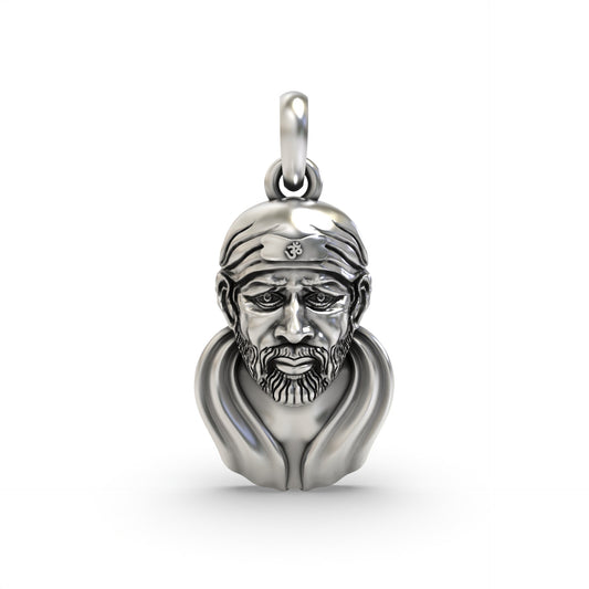 Sai Baba Face 925 Silver Pendant