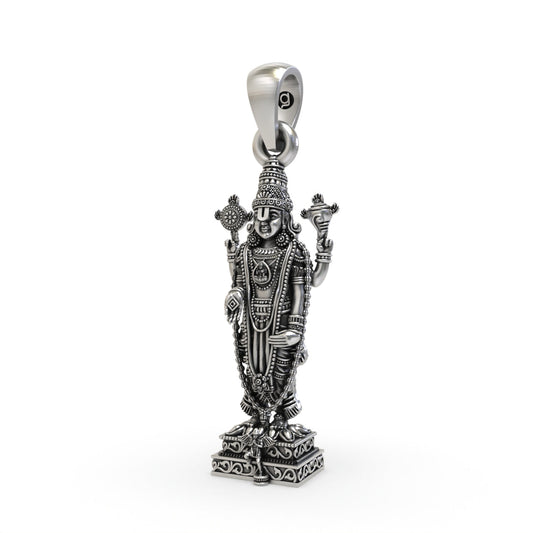 Close detail of 925 silver Balaji pendant,