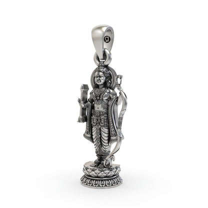 Close detail of 925 silver Ram Lalla pendant,