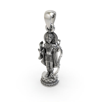 925 silver Lord Ram pendant for devotional wear,