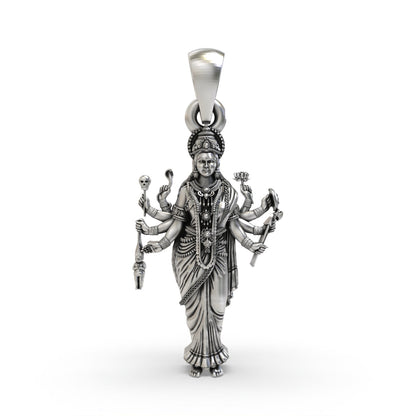 925 silver Sadhi Maa pendant front view,