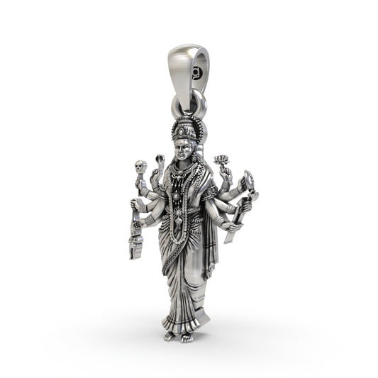Close detail of 925 silver Sadhi Maa pendant,