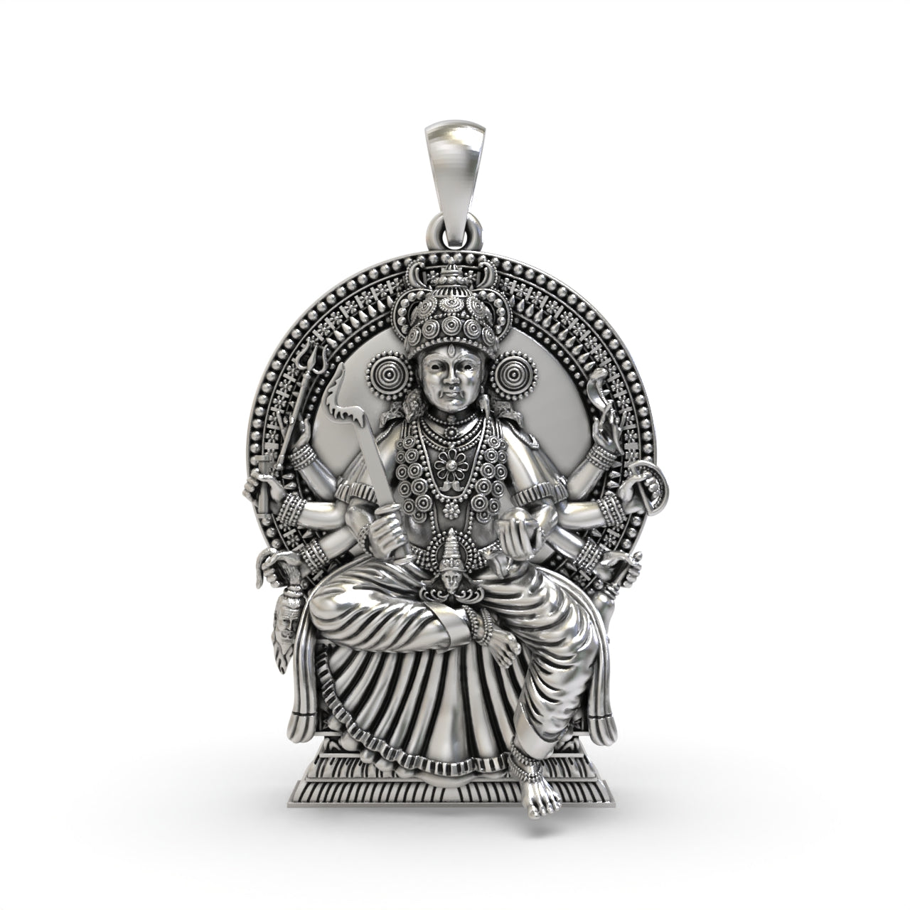 Kodungallur Bhagavathy Amma 925 Silver Pendant
