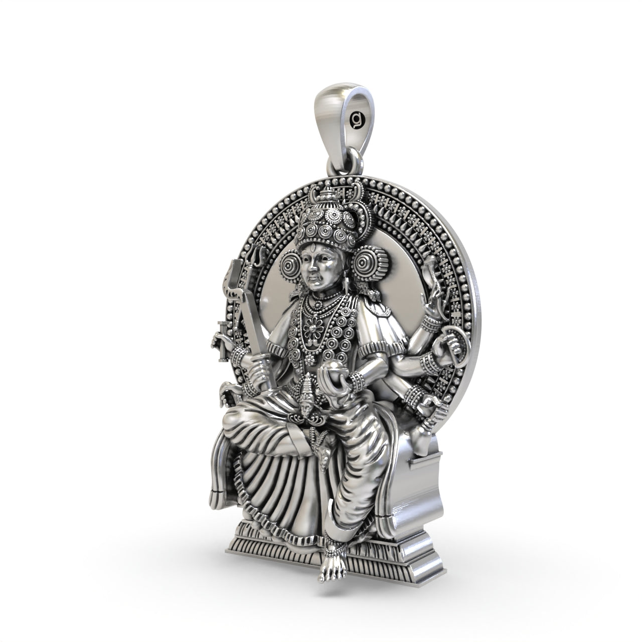 Kodungallur Bhagavathy Amma 925 Silver Pendant