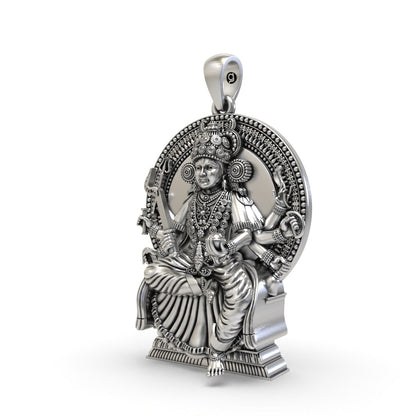Kodungallur Bhagavathy Amma 925 Silver Pendant