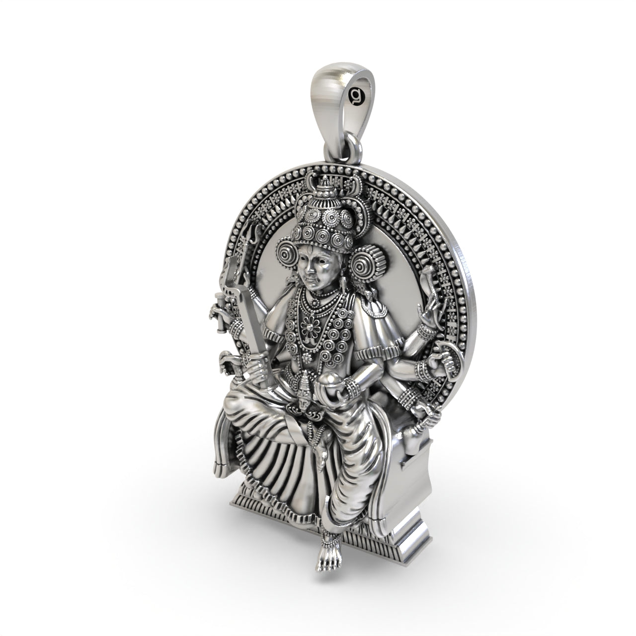 Kodungallur Bhagavathy Amma 925 Silver Pendant