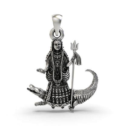 925 Silver Khodiyar Maa Pendant – Divine Shakti Devotional Jewelry