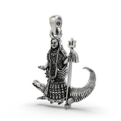 925 Silver Khodiyar Maa Pendant – Divine Shakti Devotional Jewelry