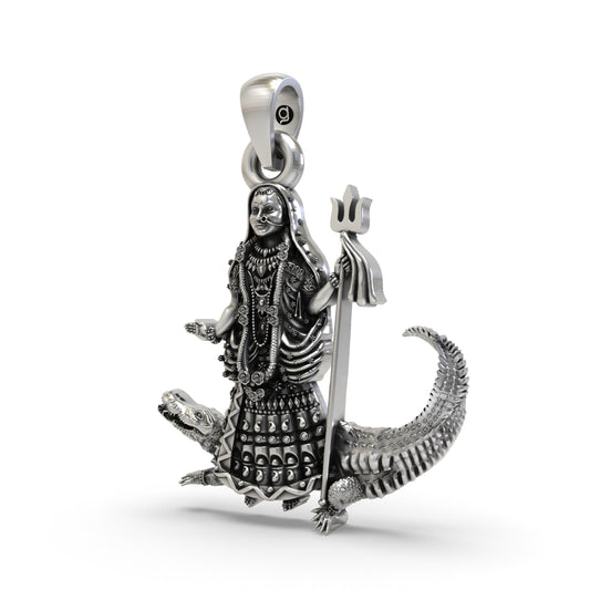 925 Silver Khodiyar Maa Pendant – Divine Shakti Devotional Jewelry