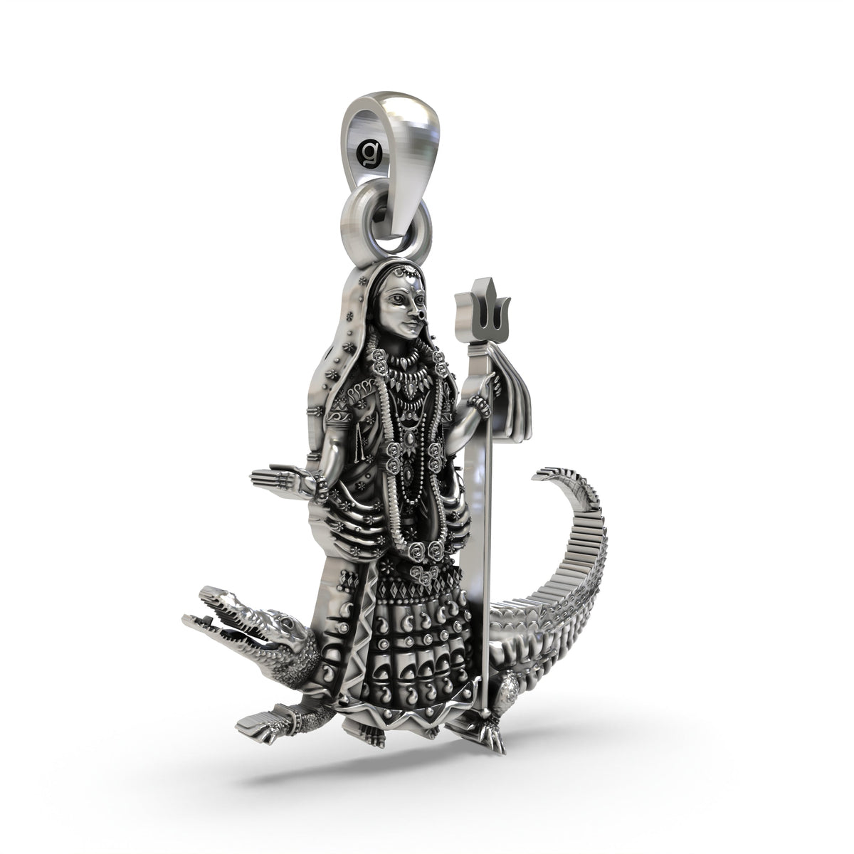 925 Silver Khodiyar Maa Pendant – Divine Shakti Devotional Jewelry