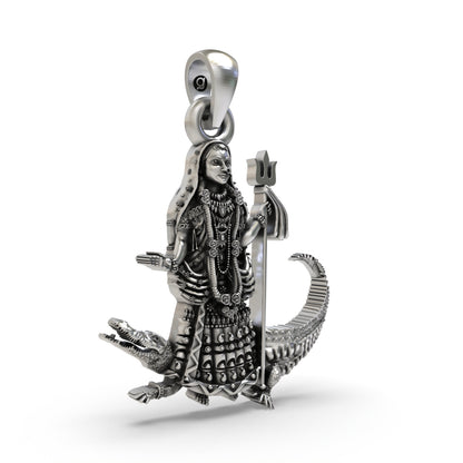 925 Silver Khodiyar Maa Pendant – Divine Shakti Devotional Jewelry