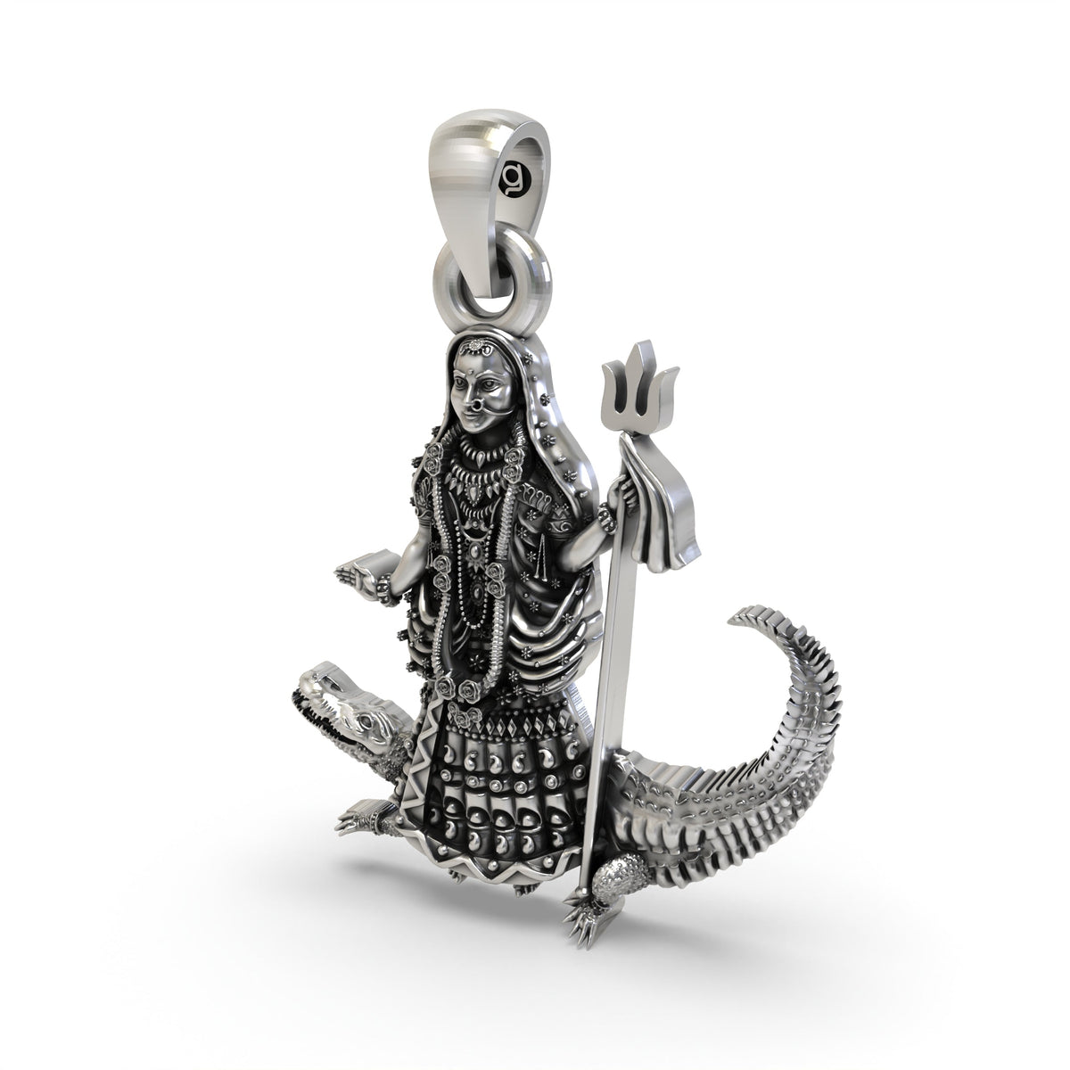 925 Silver Khodiyar Maa Pendant – Divine Shakti Devotional Jewelry