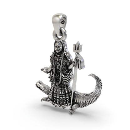 925 Silver Khodiyar Maa Pendant – Divine Shakti Devotional Jewelry