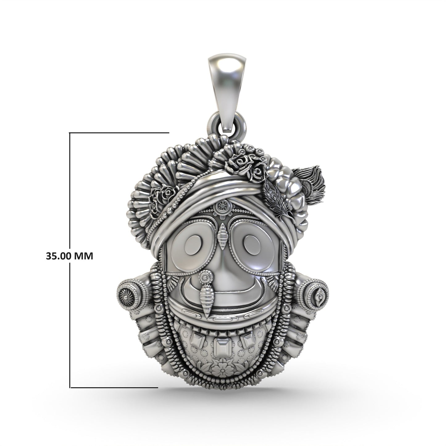 Lord Jagannath 925 Silver Pendant