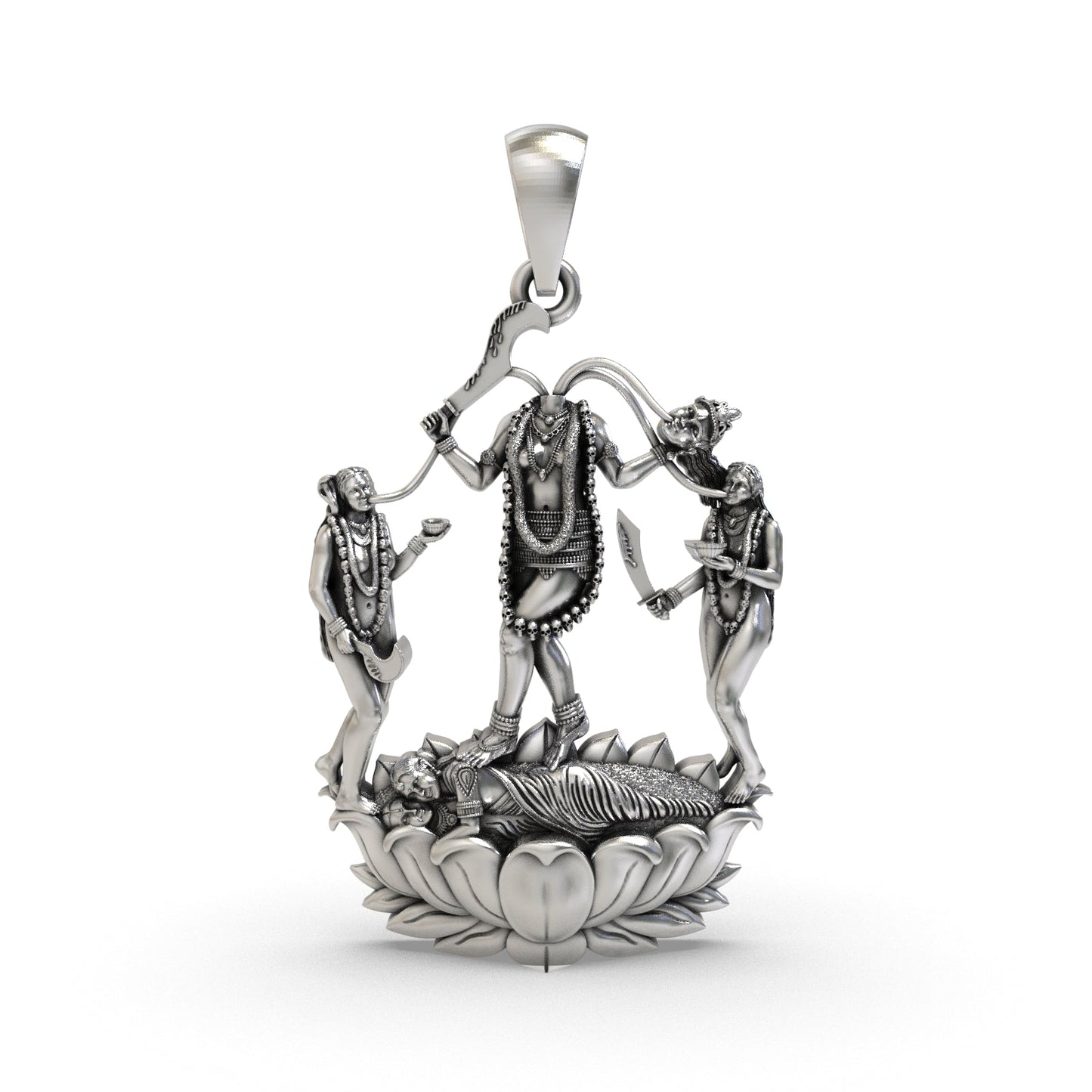 Chhinnamastika Prachanda Chandika Jogani Maa 925 Silver Pendant