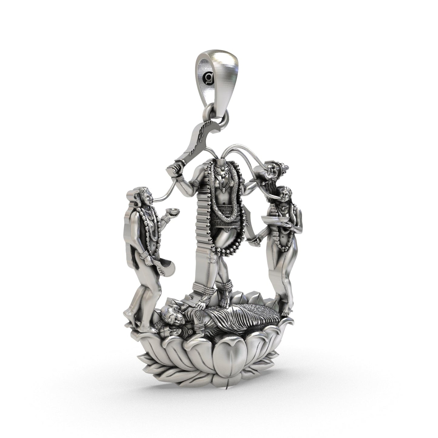 Chhinnamastika Prachanda Chandika Jogani Maa 925 Silver Pendant