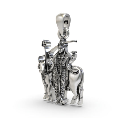 925 Silver Gatral Maa Pendant – Oxidised Devi Maa Devotional Jewelry