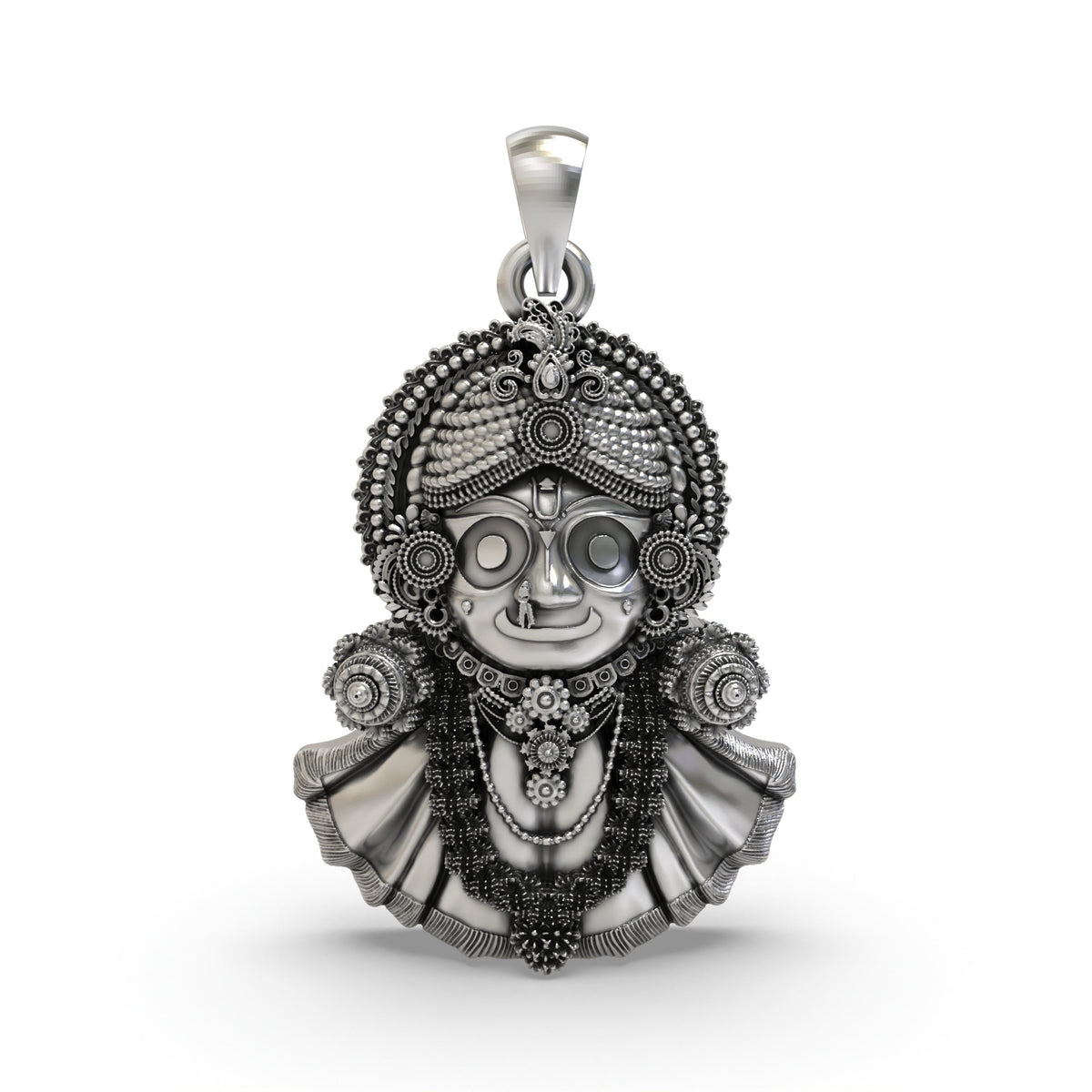 925 Silver Jagannath Pendant – Lord Jagannath Devotional Silver Jewelry