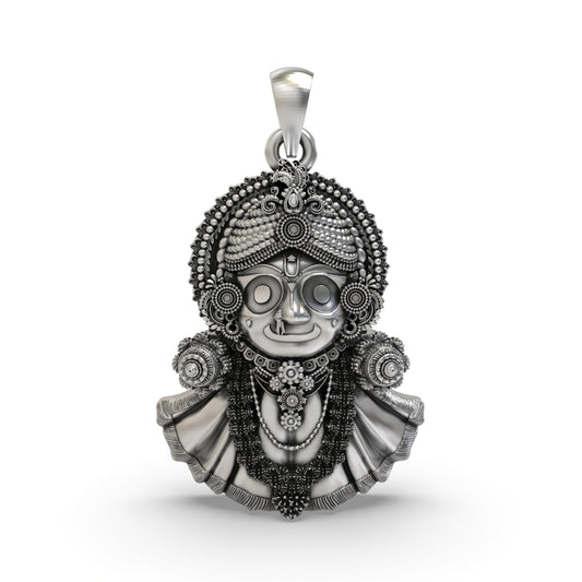 925 Silver Jagannath Pendant – Lord Jagannath Devotional Silver Jewelry