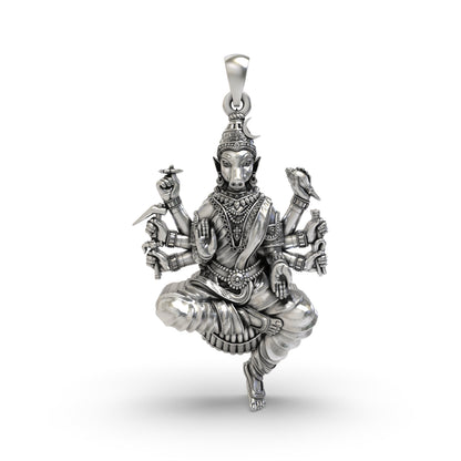 Sacred Varahi Devi 925 Silver Pendant