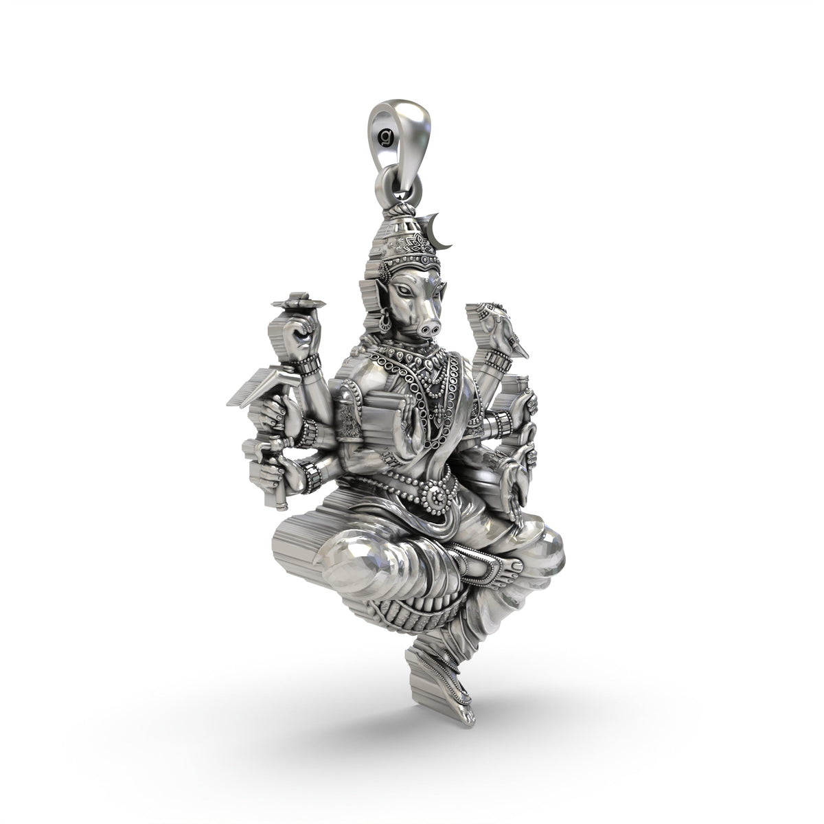 Sacred Varahi Devi 925 Silver Pendant